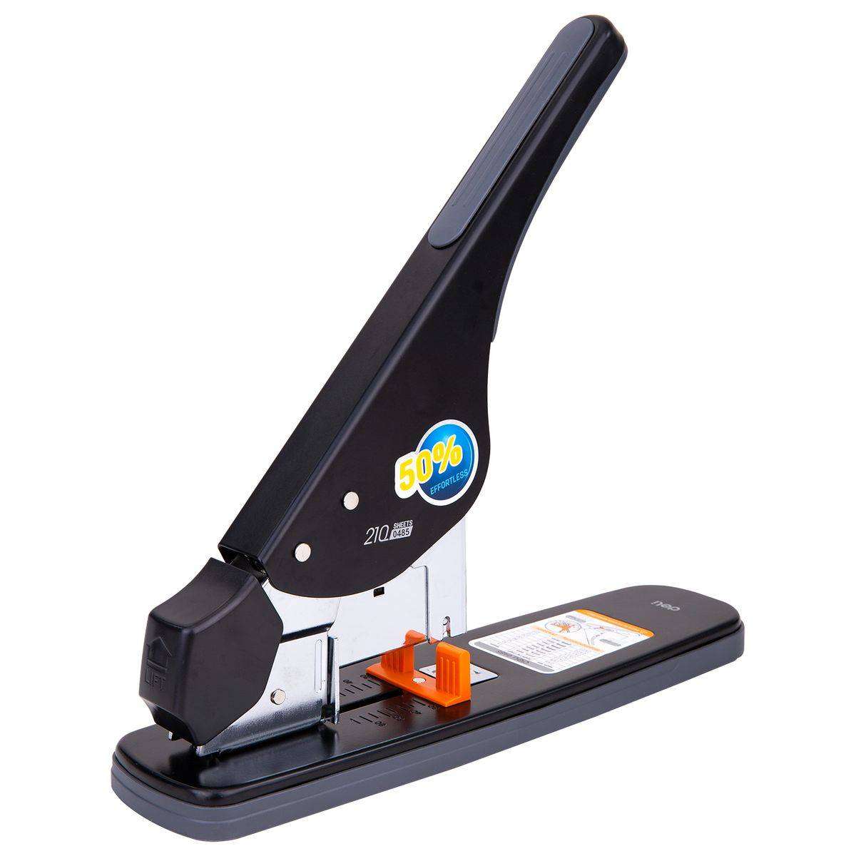 Deli Effortless Heavy Duty Stapler 210 Sheets 23/6 & 23/23 Black