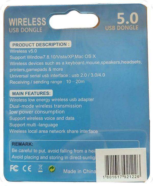 Wireless Bluetooth 5.0 USB Dongle