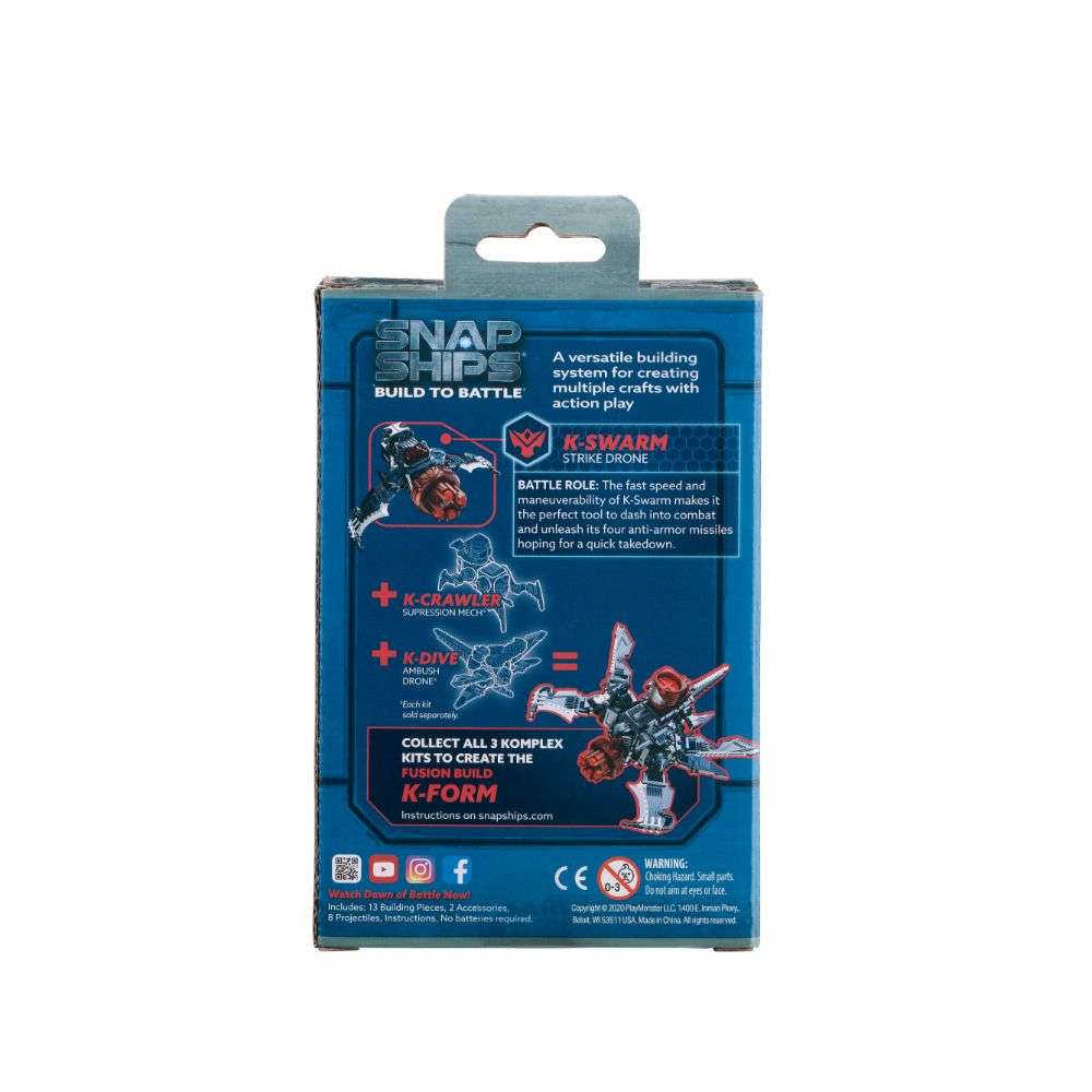 SNAP SHIPS Strike Combat Drone Building Toy (23 Pieces)