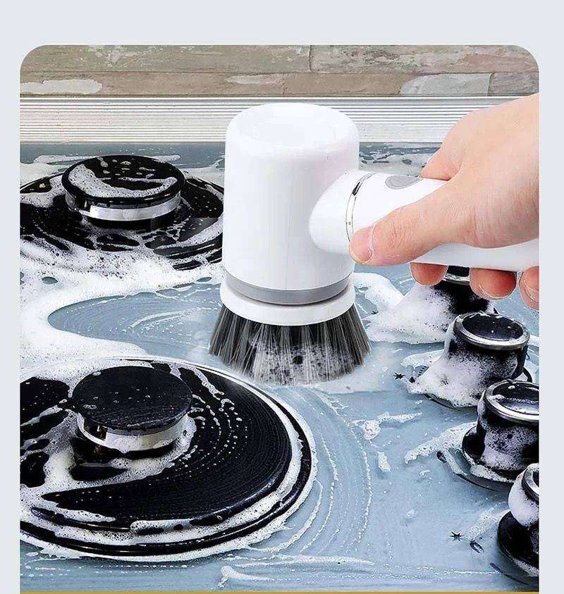 Cordless Spin Scrubber With 6 Interchangeable Brush Heads