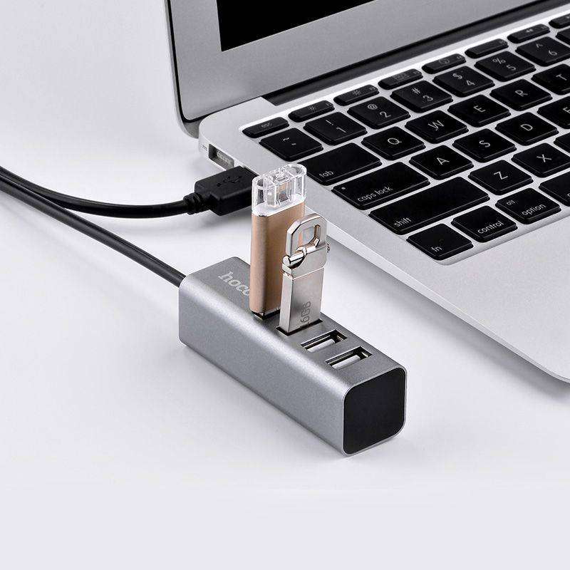 4-Port USB 2.0Hoco HB1 4 Port USB HUB Line Machine Expansion - Tarnish