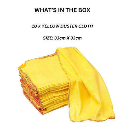 Yellow Duster Cloth for All Purpose Cleaning - 10 Pack
