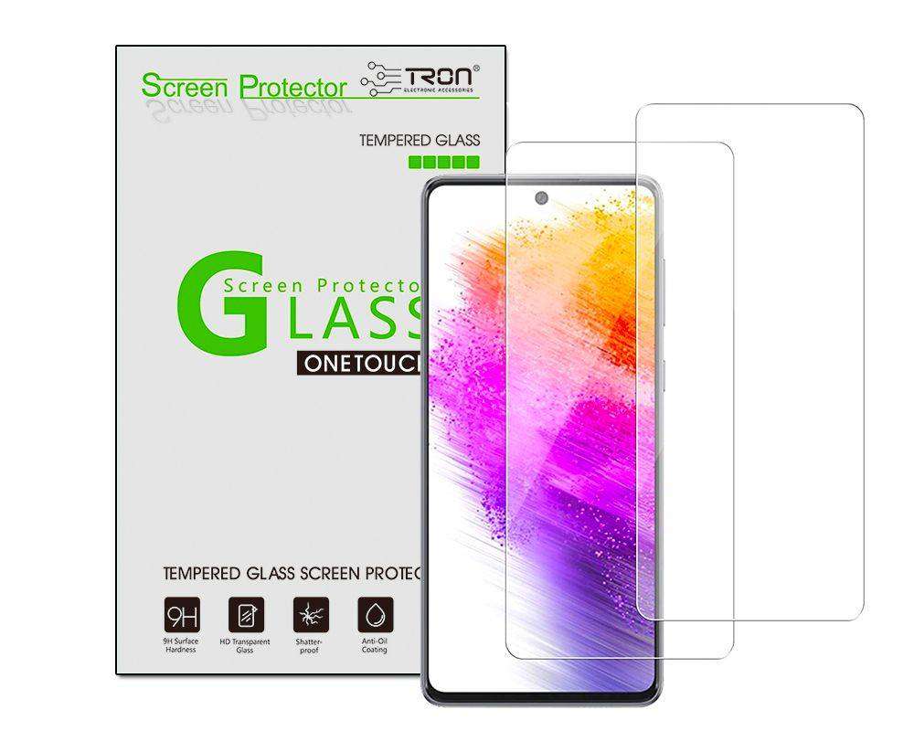 TRON Tempered Glass Screen Protector for Samsung Galaxy A73 5G - Pack of 2