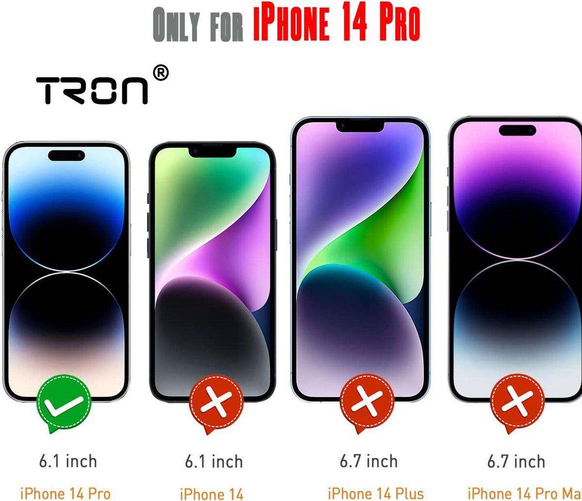 TRON® Premium Tempered Glass Screen Protector Designed for iPhone 14 Pro