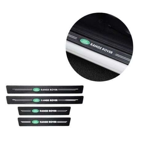 Decorative 4Piece Carbon Fiber Car Door Sill Protectors for Land Rover