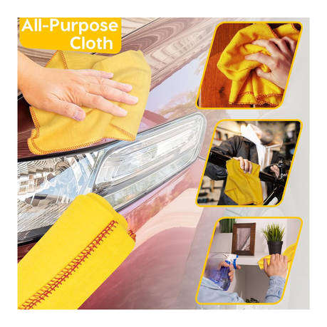 Yellow Duster Cloth for All Purpose Cleaning - 10 Pack