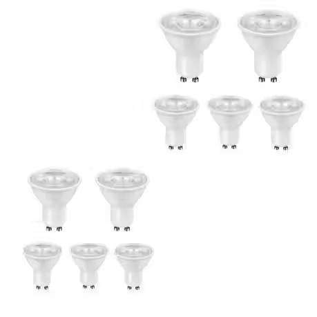 10 Pack - LED 5w Down lights GU10 Cool Daylight White