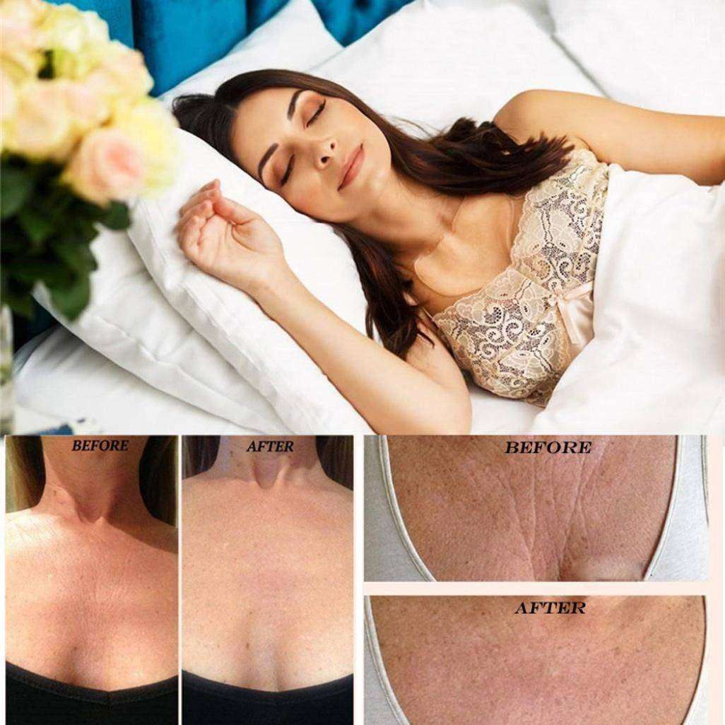 3 Pack Re-Usable Anti Wrinkle Heart Shaped Silicone Decollete Chest Pads