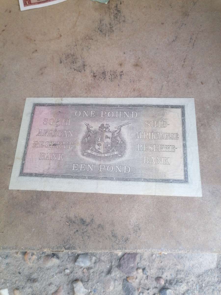 1938 South Africa 1 Pound Note