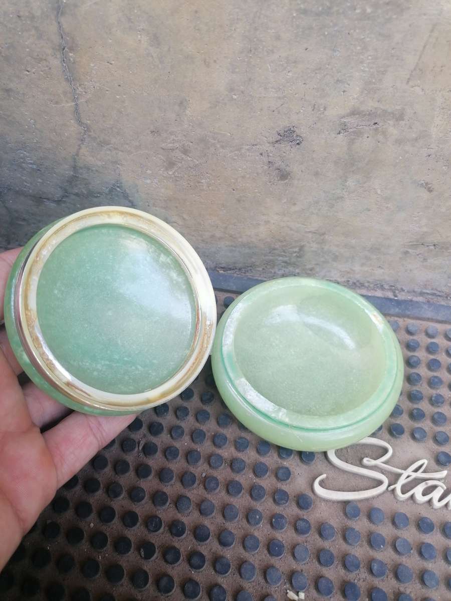 Vintage Genuine Alabaster Hand Carved Made in Italy Hinged Trinket Box