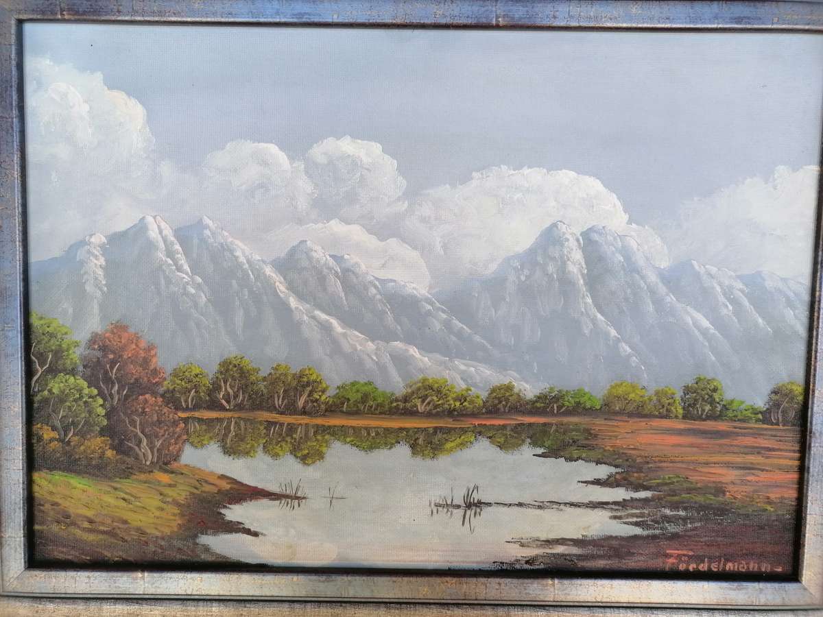 ORIGINAL BY WELL KNOWN ARTIST - WERNER FORDELMANN (1926-2012) - OIL ON CANVAS ON BOARD