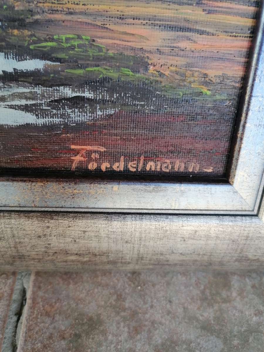 ORIGINAL BY WELL KNOWN ARTIST - WERNER FORDELMANN (1926-2012) - OIL ON CANVAS ON BOARD