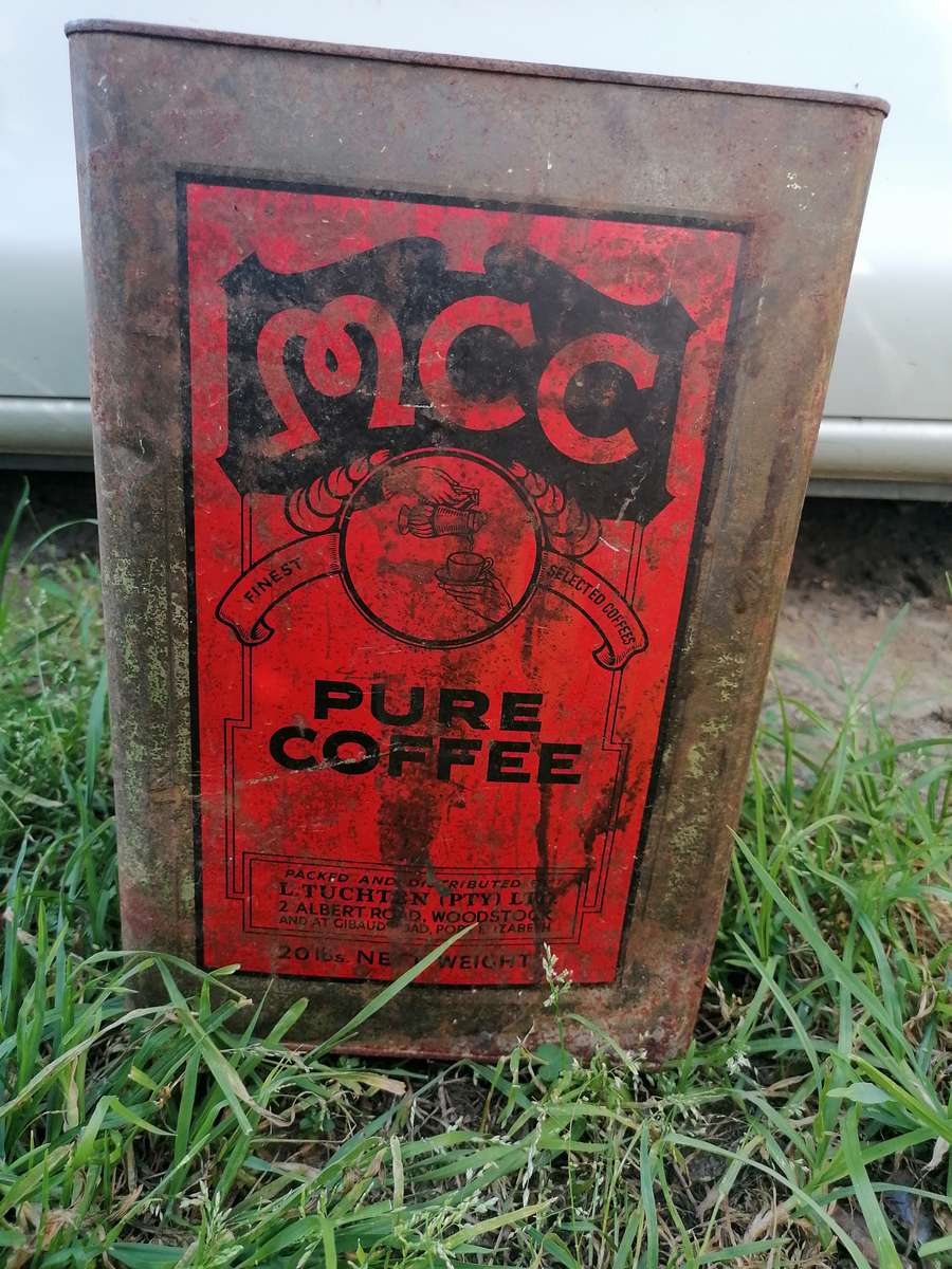Antique mcc pure coffee 20lbs tin
