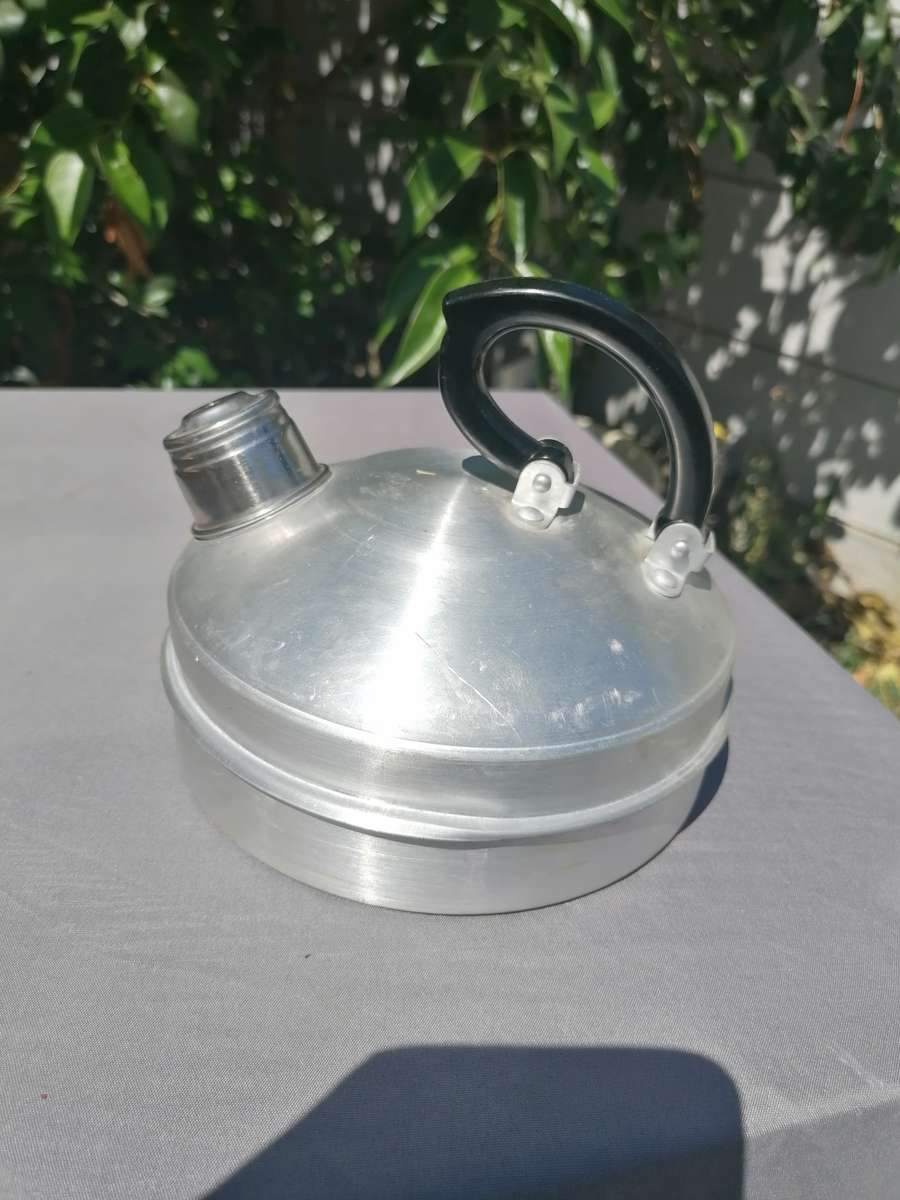 1950s French Aluminium Whistling Tea Kettle