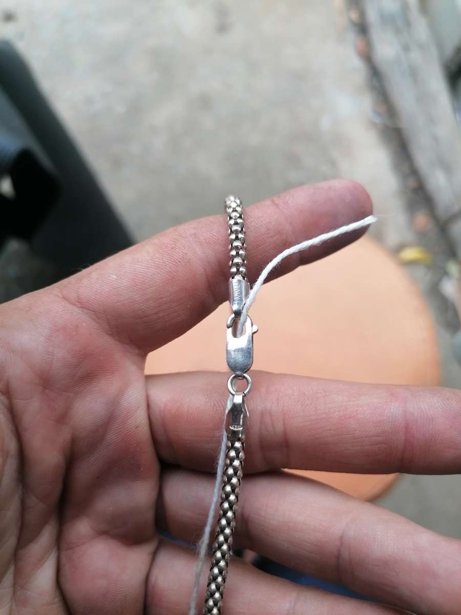 Vintage made in Italy sterling silver necklace 56cm