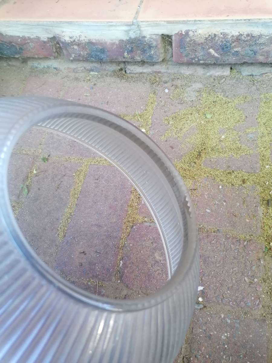 holophane glass shade small chip at top