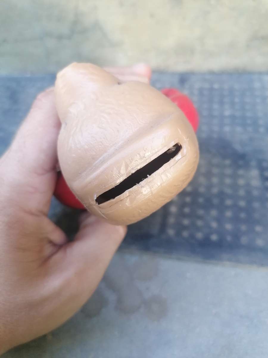 Vintage Allied bank money box - Paddington Bear - some parts missing