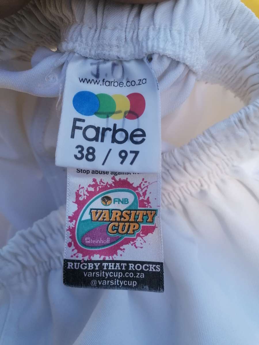 White Varsity Cup Rugby Shorts