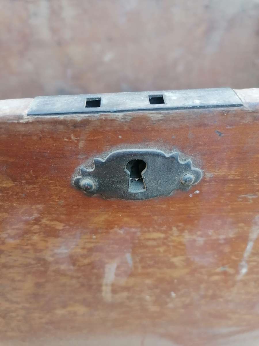 Antique wooden box in need of restoration