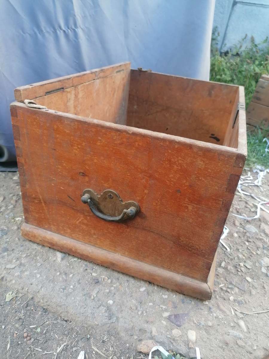 Antique wooden box in need of restoration