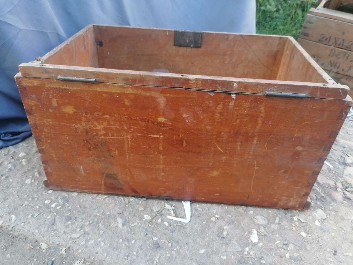 Antique wooden box in need of restoration