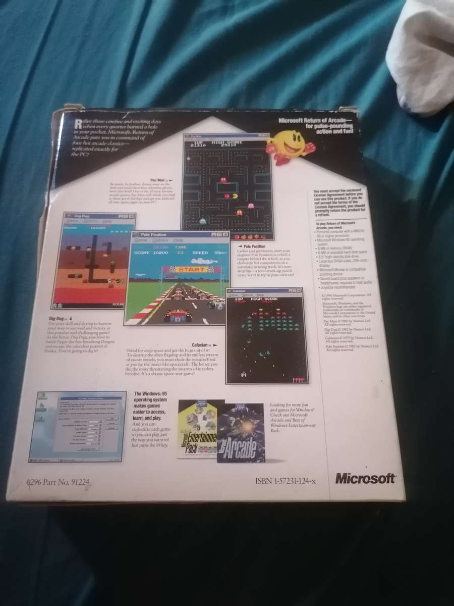 Microsoft Return of Arcade PC Game 1995 Original Windows 95 Vintage