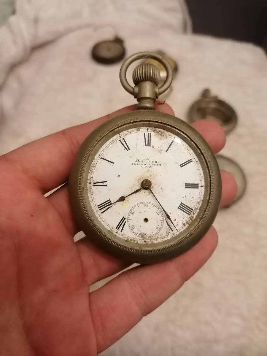 Antique lot of pocket watches and cases. Not working