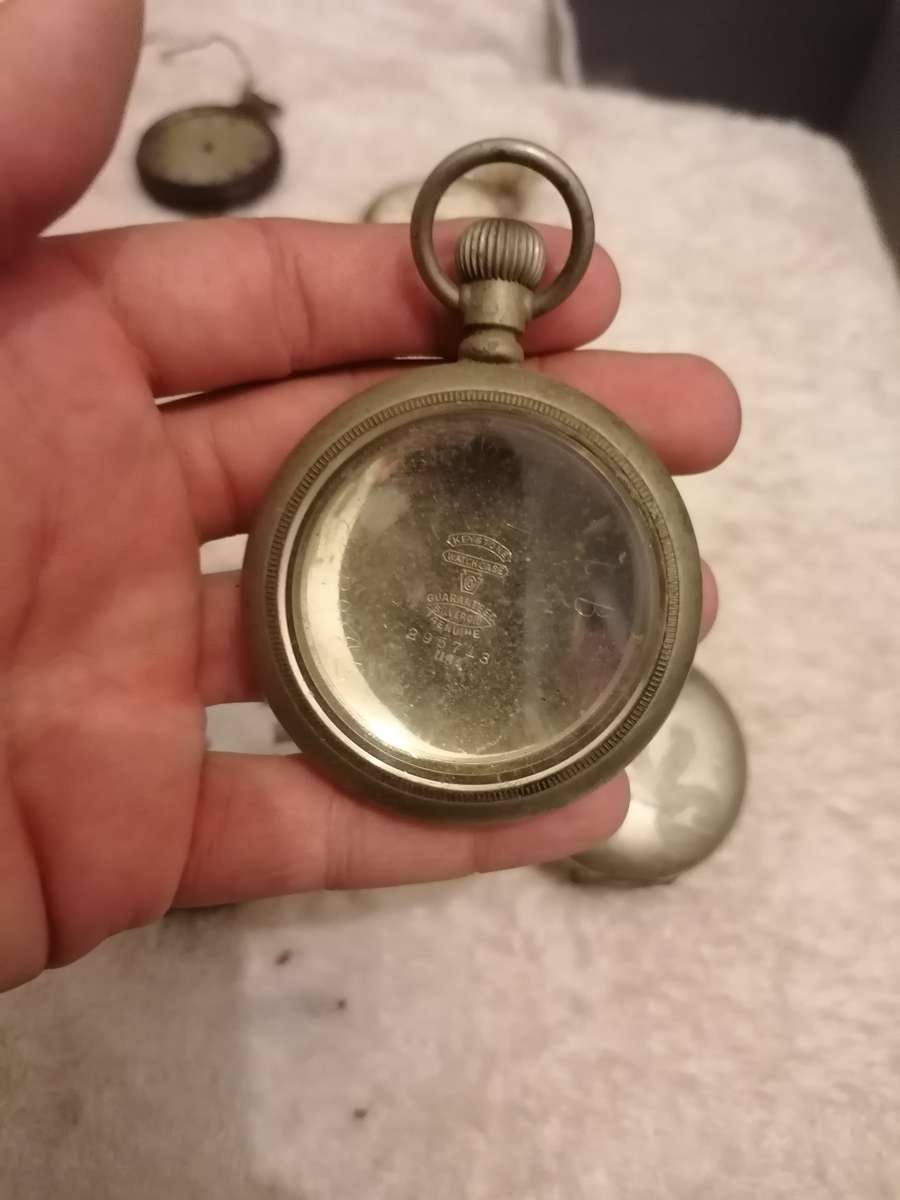 Antique lot of pocket watches and cases. Not working