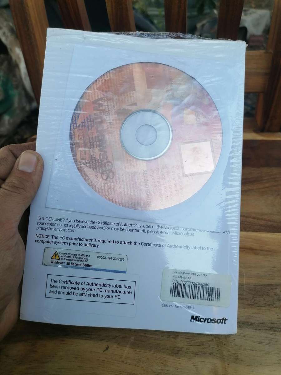 Original windows 98 cd with booklet drivers