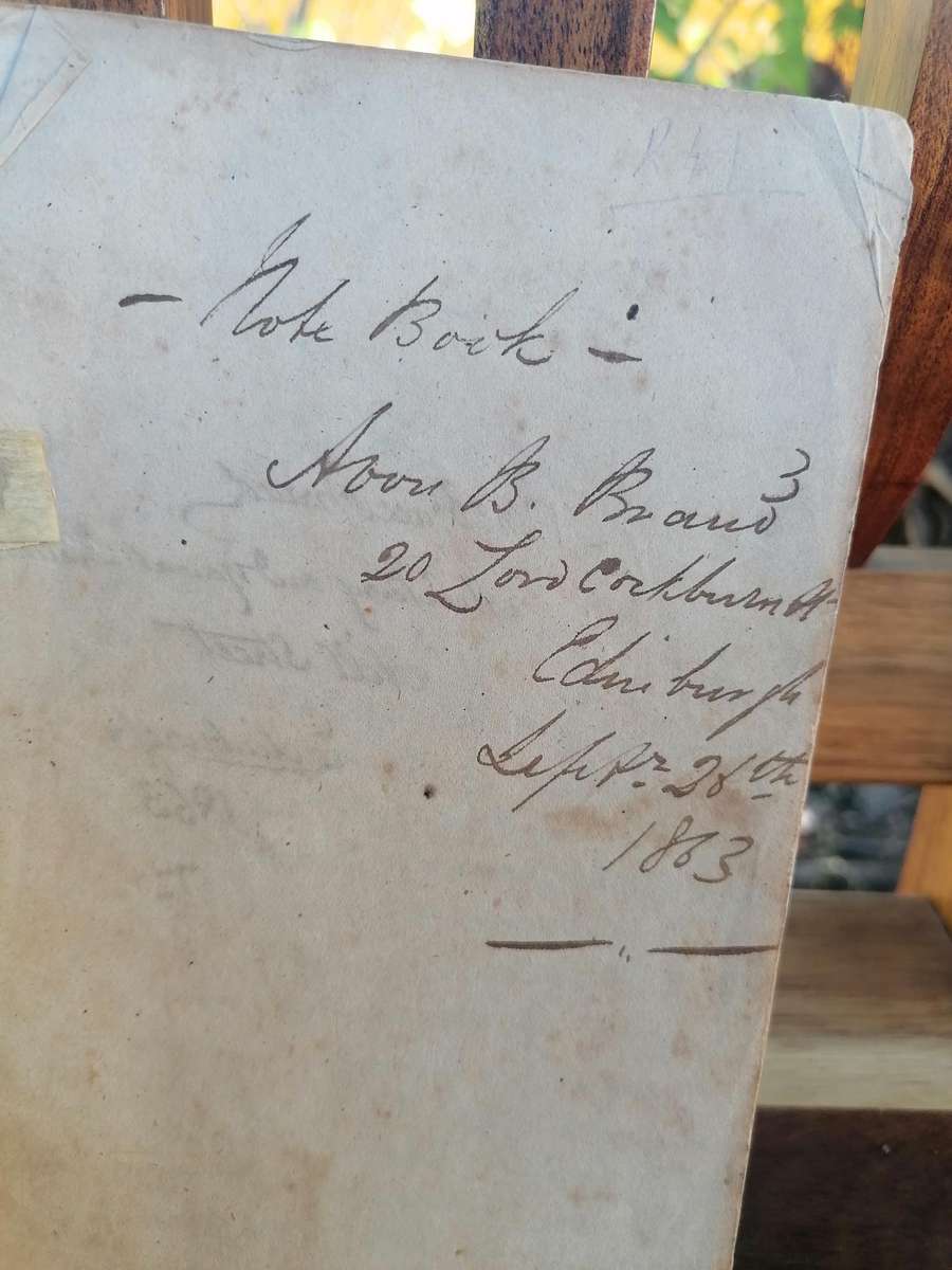 1863 note book