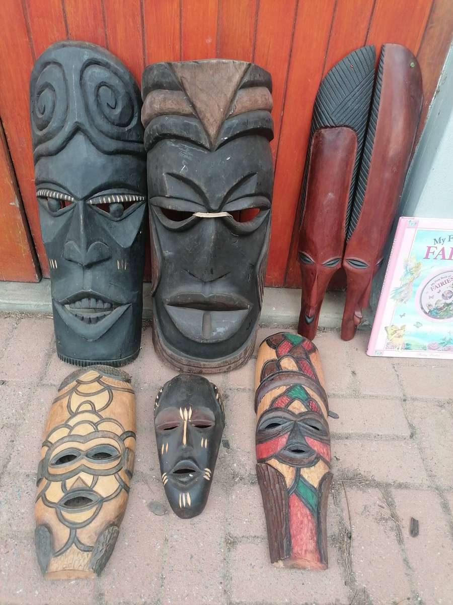Collection of African masks