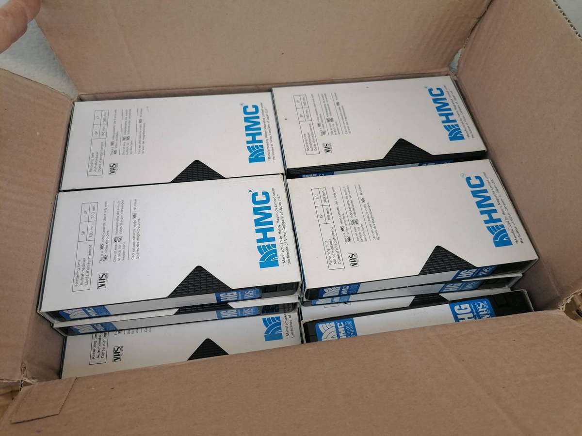 Reusable VHS tapes. Price is per box