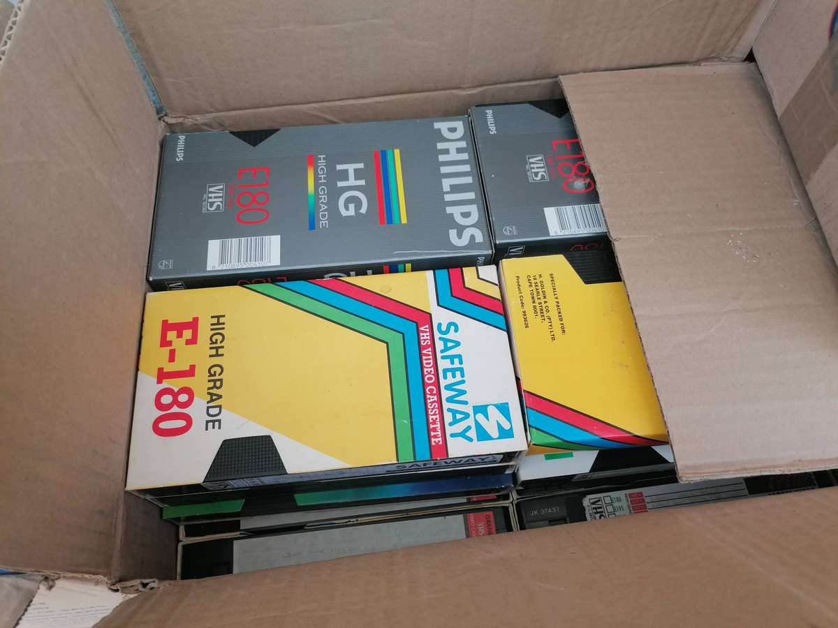 Reusable VHS tapes. Price is per box