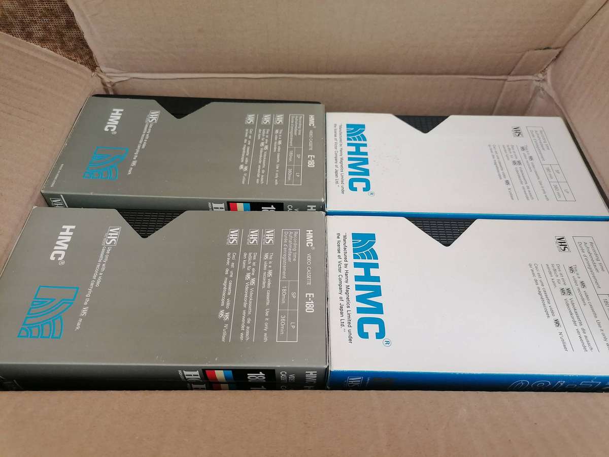 Reusable VHS tapes. Price is per box