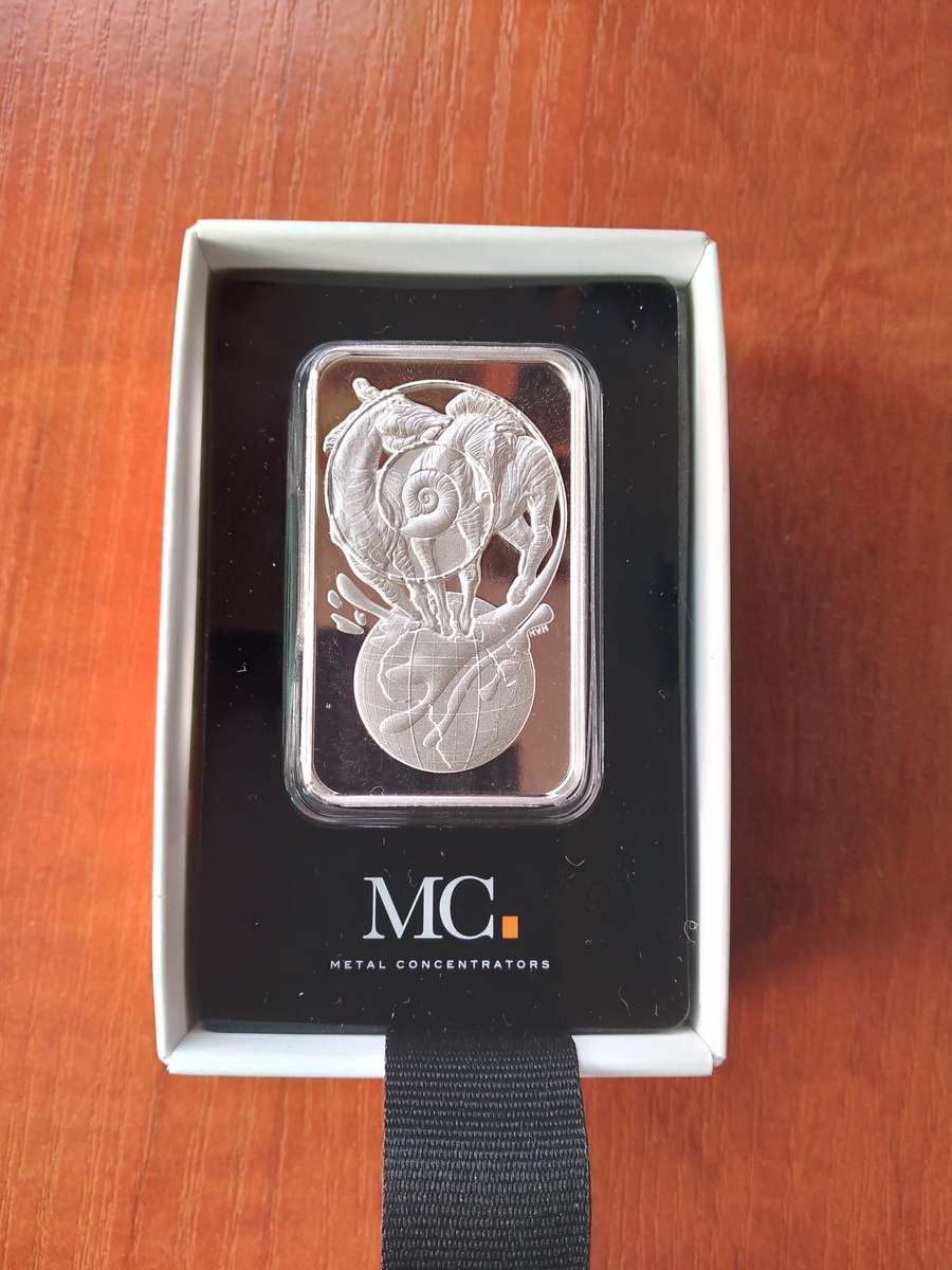 100 gram Fine Silver  Minted Bar Spiral of Life