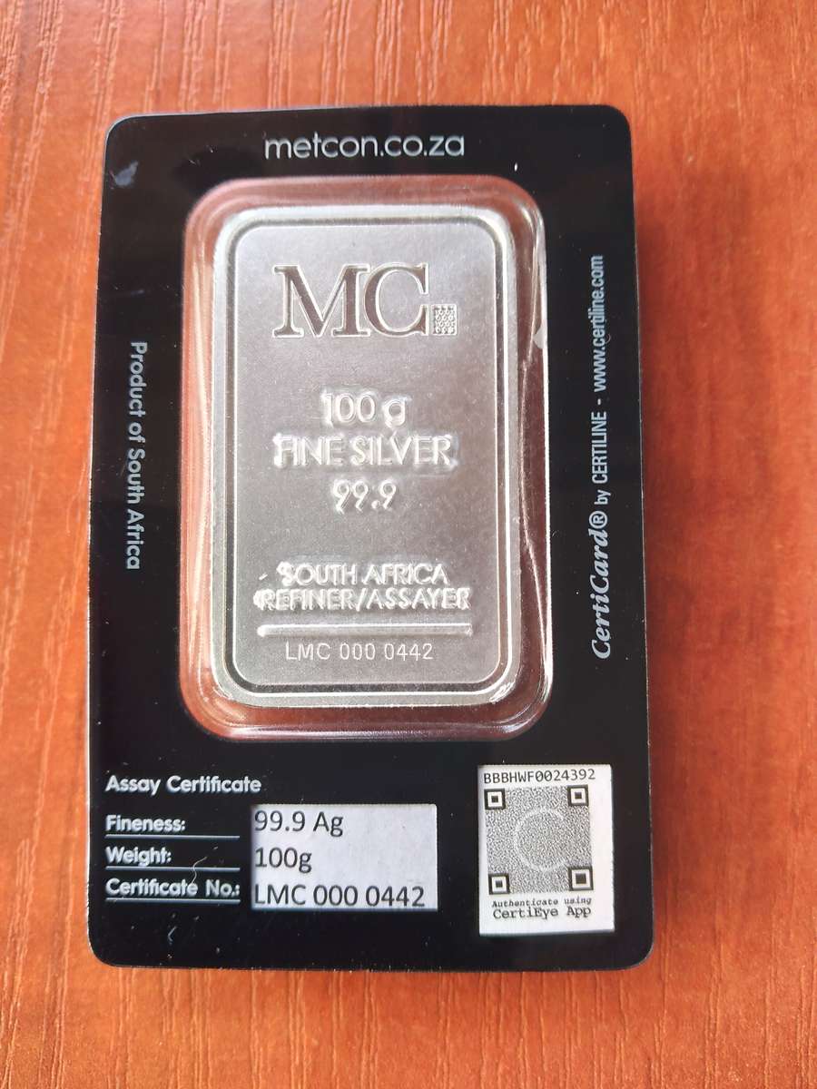 100 gram Fine Silver  Minted Bar Spiral of Life