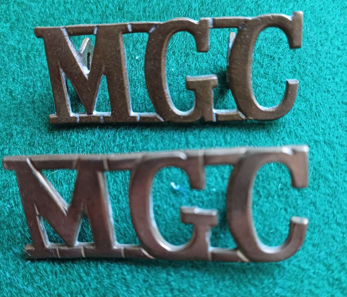British Army, Machine Gun Corps brass titles  x 2
