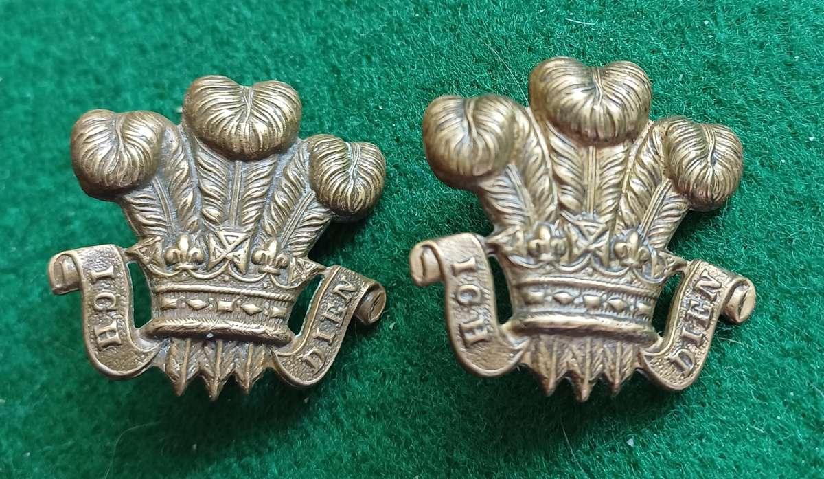 British Army, 3rd Dragoon Guards, (PoW Own,) brass collars pair