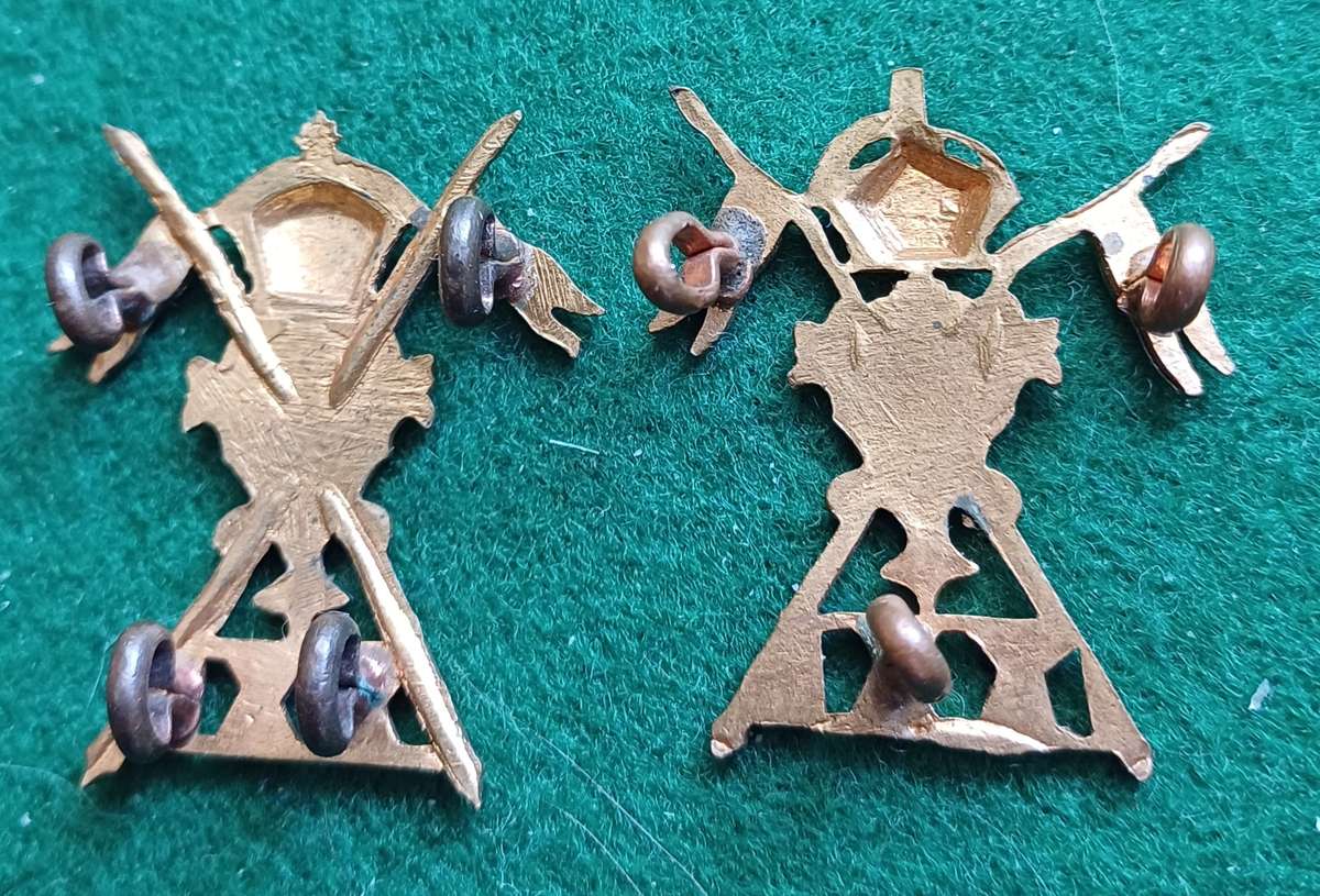 British Army, 21st Lancers, BiM collars x 2, QVC & KC