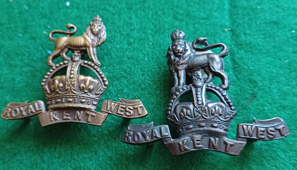 British Army, Royal West Kent Officer's collars, facing pair