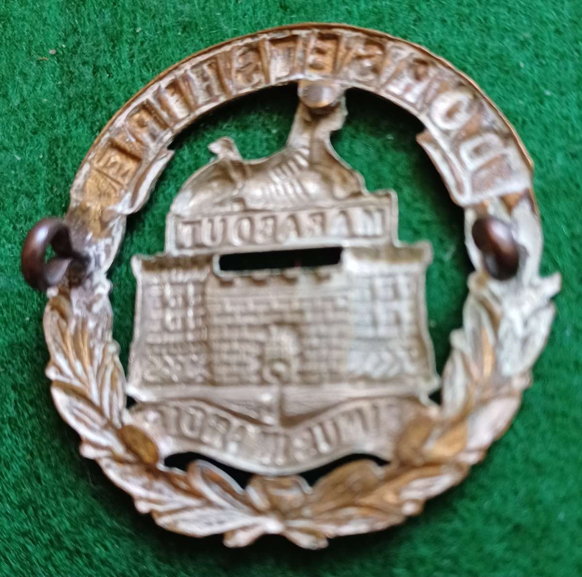 British Army, Dorsetshire Regt Victorian, BiM cap badge, lugged.