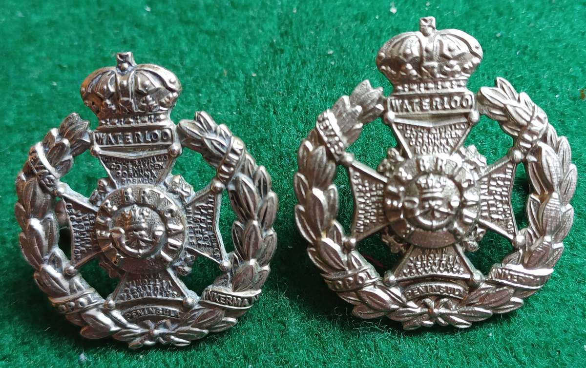 British Army, Rifle Brigade WM collars pair