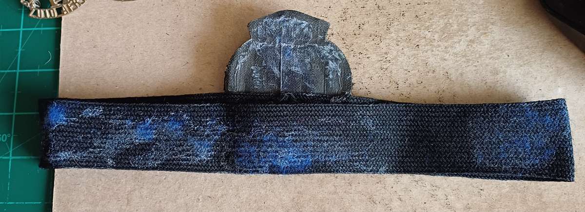 British Merchant Navy Officer's Bullion Cap badge with band