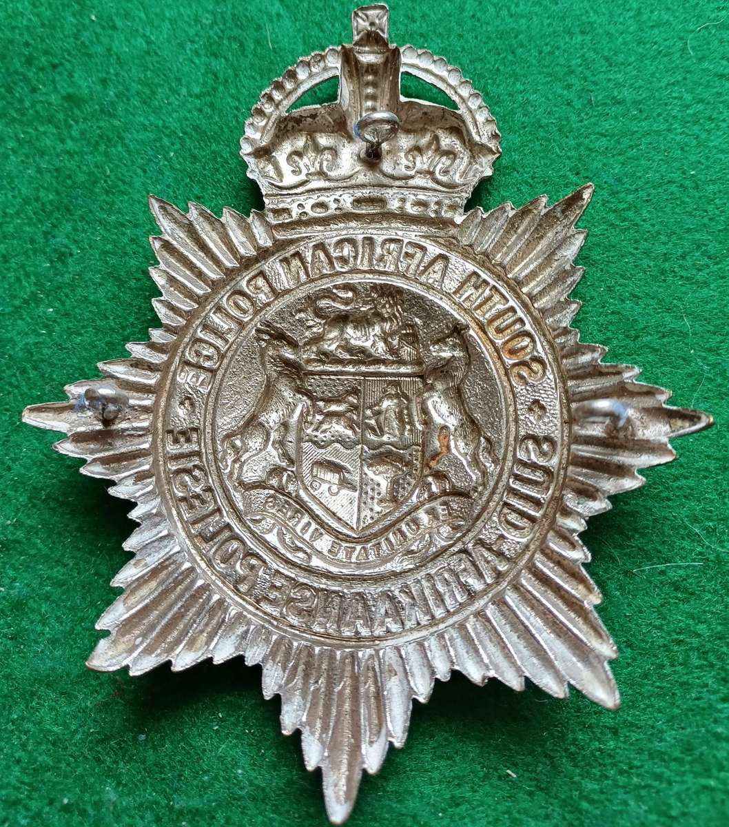 SA Suid Afrikaanse Polisie, large Helmet plate worn 1926 - 31, Owen 1900, 100 x 85 mm