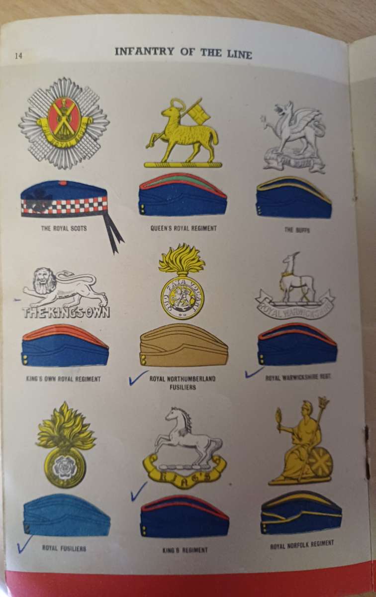 Regimental Badges and Service. Caps (badges and side caps of UK units.)