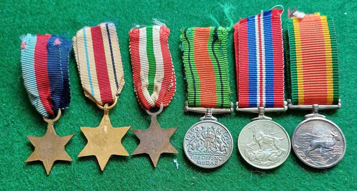 SA WWII set of 6 miniature medals