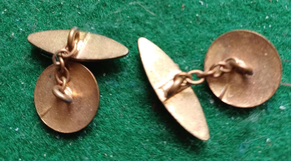 South African Air Force, cufflinks pair: note QE crown