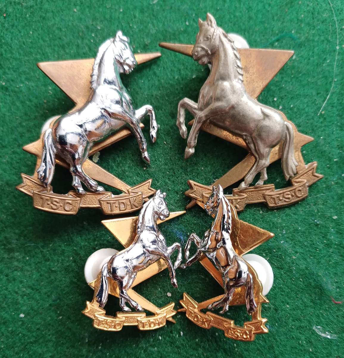 SADF Technical Services Corps, set of BiM, collars and mess dress collars.