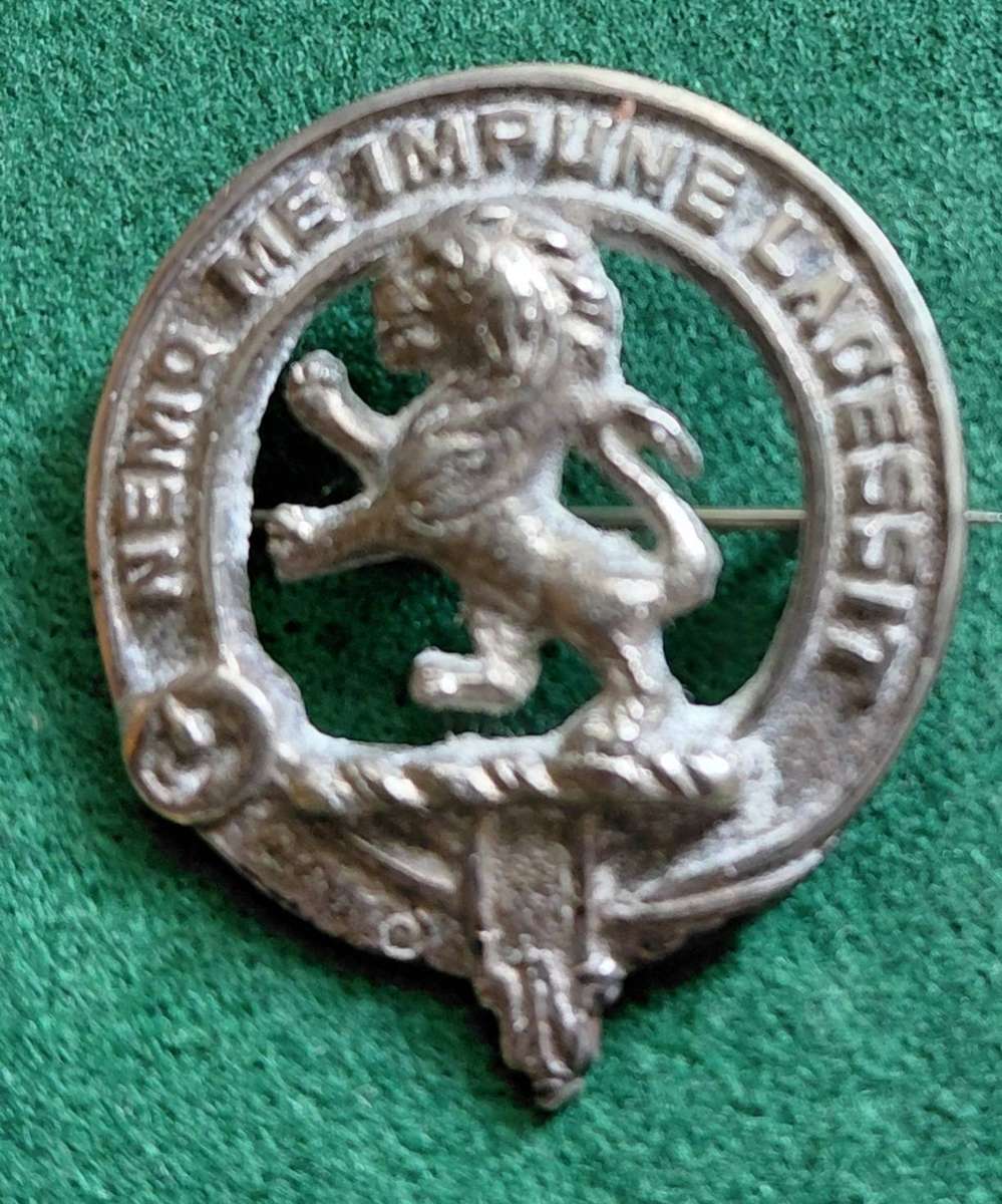 Scottish Clan badge, Lion Rampant with "Nemo me impune lacessit," on garter belt