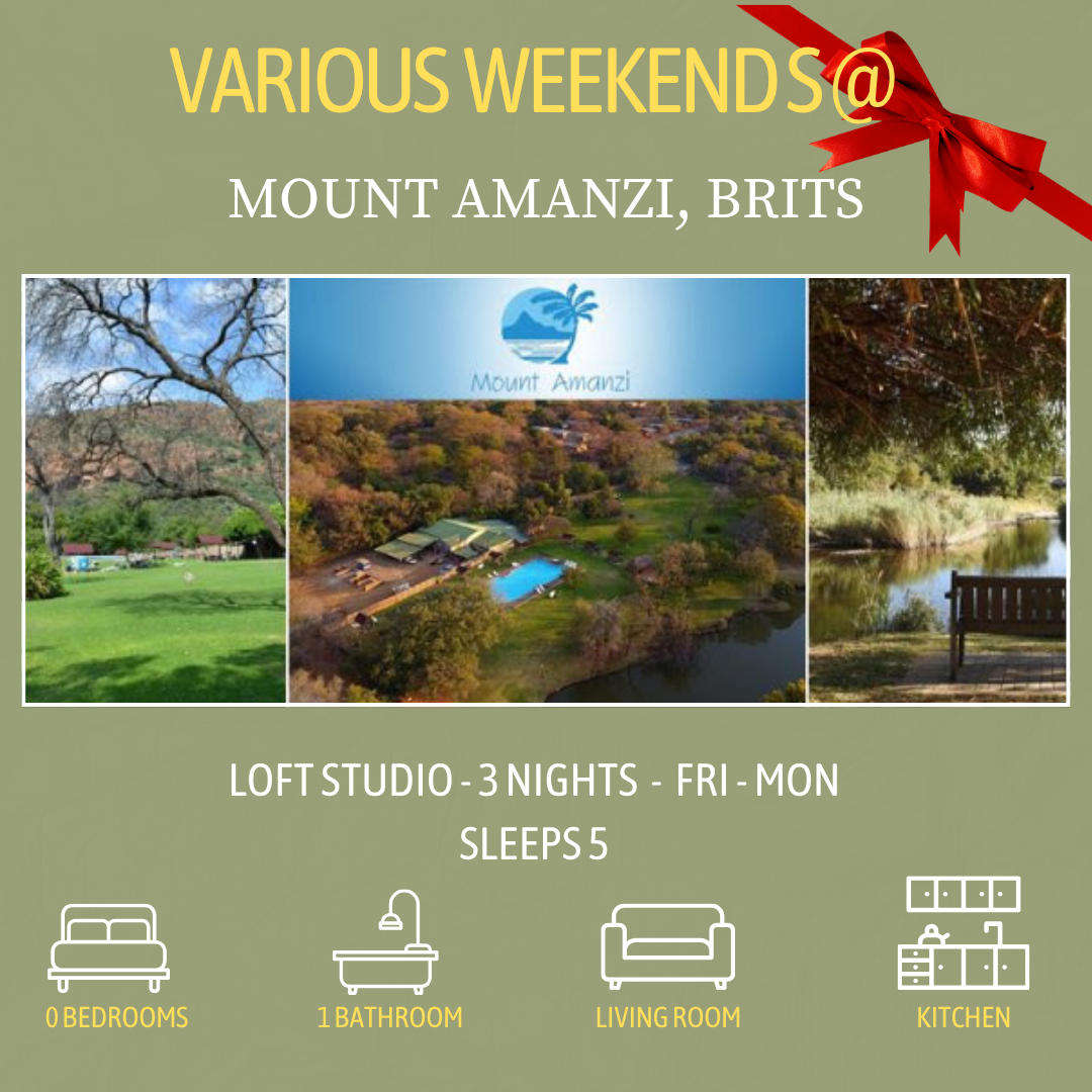 Weekend @ Mount Amanzi Resort, Brits, Sleeps 5